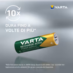 Varta Recharge Accu Power AA 2600 mAh Blister da 2 (Batteria NiMH Accu Precaricata, Mignon, batteria ricaricabile, pronta all'uso) - Vista aggiuntiva 8