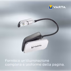 Varta Book Light (incl. 2x CR2032 Celle a bottone, con impugnatura a clip e collo flessibile) argento/nero, luce a clip - Vista aggiuntiva 6