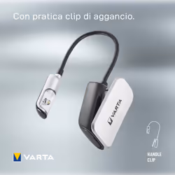 Varta Book Light (incl. 2x CR2032 Celle a bottone, con impugnatura a clip e collo flessibile) argento/nero, luce a clip - Vista aggiuntiva 8