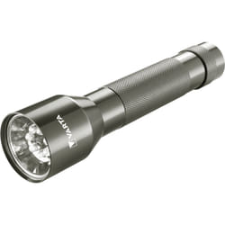 Varta Aluminium F20 LED Flashlight (incl. 2x Longlife Power C Batterie per l'uso quotidiano, 150 lumen, antiurto, 3 anni di garanzia) argento per la casa, il campeggio, l'outdoor