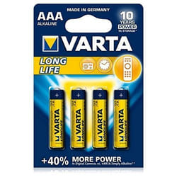 Varta Longlife Batterie Batteria monouso Mini Stilo AAA Alcalino