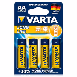 Varta 04106110414, Batteria monouso, Stilo AA, Alcalino, 4 pz, Blu, Giallo, Blister