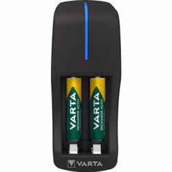 Varta Mini Charger for 2AA/AAA accus (incl. 2x AAA 800mAh) - con indicazione a LED e timer di sicurezza, Nichel-Metallo Idrur ...