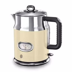Russell Hobbs 21672-70, 1,7 L, 2400 W, Crema, Acciaio inox, Indicatore del livello dell'acqua, Funzione mantieni al caldo