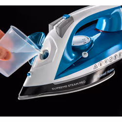 Russell Hobbs Supreme Steam Pro 2600 W 0,31 L Piastra in Ceramica Blu, Bianco