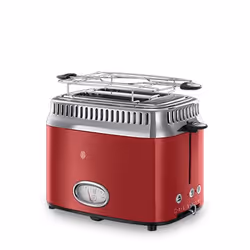 Russell Hobbs Retro Ribbon, 2 fetta/e, Rosso, Acciaio inox, 1300 W, 220-240 V, 50 - 60 Hz