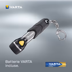 Varta Day Light Key Chain LED Flashlight (incl. anello portachiavi e 1x batteria AAA Longlife Power, antiurto) argento/nero per la casa, tutti i giorni, interruzioni di corrente - Vista aggiuntiva 8