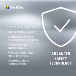 Varta LCD Plug charger+ AA & AAA ((Batterie ricaricabili NiMH incl. 4x AA 2100 mAh accu), nero - Vista aggiuntiva 7
