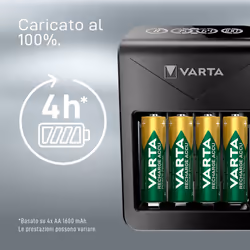 Varta LCD Plug charger+ AA & AAA ((Batterie ricaricabili NiMH incl. 4x AA 2100 mAh accu), nero - Vista aggiuntiva 8