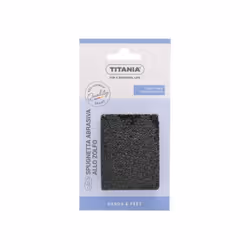 TITANIA Spugna Abrasiva Allo Zolfo Extra Forte, Foot pumice, Nero, 1 pz