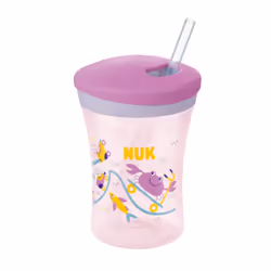 NUK Action Cup 230ml, Singolo, 0,23 L, Rosa, Polipropilene, Tazza, Bevande rinfrescanti
