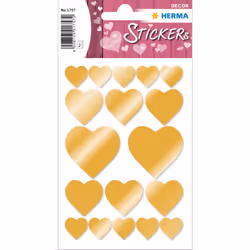 HERMA 1757, Carta, Oro, Permanente, Ragazza, 36 pz, 2 fogli