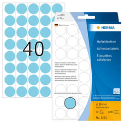 HERMA 2253 etichetta autoadesiva Cerchio Blu 1280 pz