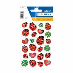 HERMA 3529, Carta, Multicolore, Coccinella, Permanente, 48 pz, 2 fogli