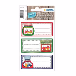 HERMA Kitchen labels 76x34mm preserving glass 4 sheets, 76 x 34 mm, 4 fogli, 12 pz