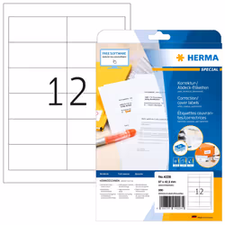 HERMA 4228, Bianco, Etichetta per stampante autoadesiva, A4, Carta, Laser/Inkjet, Permanente
