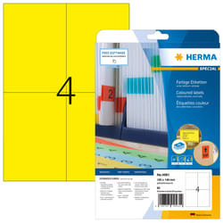 HERMA 4561 etichetta autoadesiva Rettangolo Giallo 80 pz