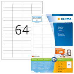 HERMA 4607 etichetta autoadesiva Rettangolo Permanente Bianco 12800 pz