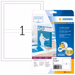HERMA 5037, Bianco, Etichetta per stampante non adesiva, A4, Cartoncino, Laser/Inkjet, Rettangolo
