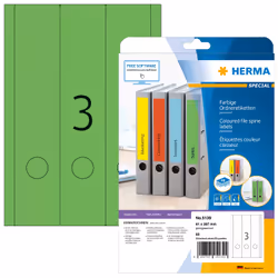 HERMA 5139, Verde, Rettangolo con angoli arrotondati, Permanente, Carta, Opaco, Laser/Inkjet