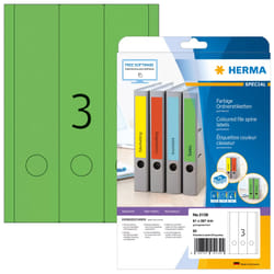 HERMA 5139 etichetta autoadesiva Rettangolo con angoli arrotondati Permanente Verde 60 pz