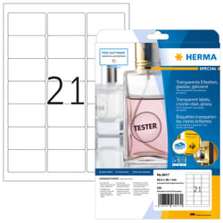 HERMA 8017 etichetta per stampante Trasparente Etichetta per stampante autoadesiva