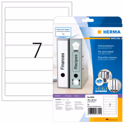 HERMA 8620, Bianco, Rettangolo con angoli arrotondati, Permanente, A4, Carta, Opaco