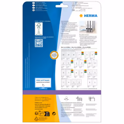 HERMA 8620 etichetta autoadesiva Rettangolo con angoli arrotondati Permanente Bianco 70 pz