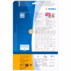 HERMA 8864 etichetta autoadesiva Rettangolo con angoli arrotondati Permanente Bianco 1200 pz