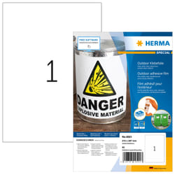 HERMA 9501 etichetta autoadesiva Rettangolo Permanente Bianco 50 pz