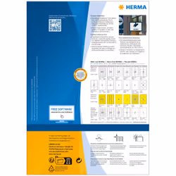HERMA 9501 etichetta autoadesiva Rettangolo Permanente Bianco 50 pz