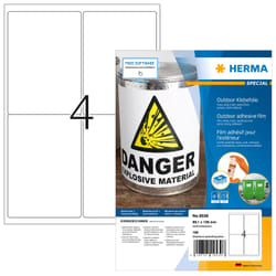 HERMA 9539 etichetta autoadesiva Rettangolo Bianco 160 pz