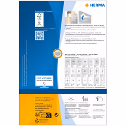HERMA 10307 etichetta autoadesiva Rettangolo con angoli arrotondati Rimovibile Bianco 1000 pz