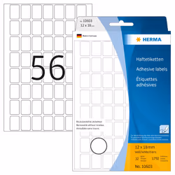HERMA 10603, Bianco, Carta, Germania, 12 mm, 18 mm, 1792 pz