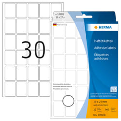 HERMA 10608 etichetta autoadesiva Rettangolo Bianco 960 pz