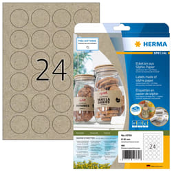 HERMA 10761 etichetta autoadesiva Rotondo Permanente Marrone 480 pz