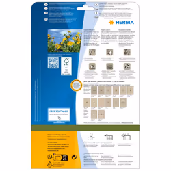 HERMA 10761 etichetta autoadesiva Rotondo Permanente Marrone 480 pz