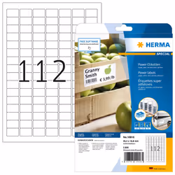 HERMA 10916, Bianco, Etichetta per stampante autoadesiva, A4, Carta, Laser/Inkjet, Permanente
