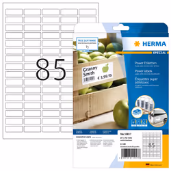 HERMA 10917, Bianco, Etichetta per stampante autoadesiva, A4, Carta, Laser/Inkjet, Permanente