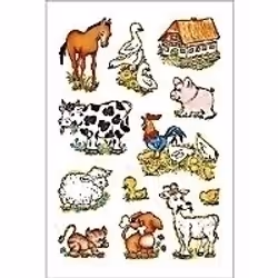 HERMA DECOR stickers farm animals 3 sheets, A4 sheets, 3 fogli