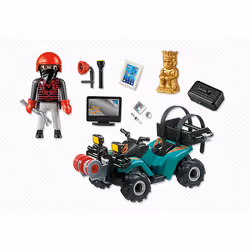Playmobil City Action Quad del bandito, Azione/Avventura, 4 anno/i, Multicolore, Plastica
