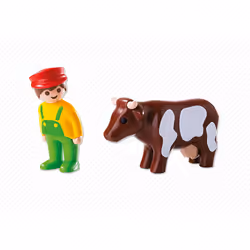 Playmobil 1.2.3 Contadino e mucche