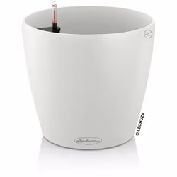 LECHUZA Classico Color 28, Vaso a cubo, Libera installazione, Polipropilene (PP), Bianco, Rotondo, Interno