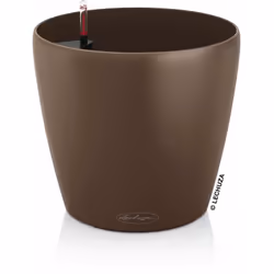 LECHUZA Classico Color 28, Vaso a cubo, Libera installazione, Polipropilene (PP), Marrone, Rotondo, Interno