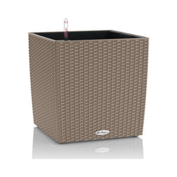 Vaso da interno e esterno cube Cottage 50 cm - Marrone Sabbia - Marrone Sabbia
