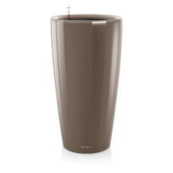 Vaso da interno e esterno rondo Premium Singoli 40 cm - Tortora Lucido - Tortora Lucido