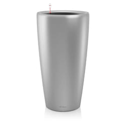 Vaso da interno e esterno rondo Premium Singoli 40 cm - Argento Metallizzato - Argento Metallizzato