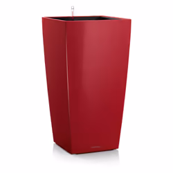 LECHUZA Cubico 30, Vaso a cubo, Libera installazione, Polipropilene (PP), Rosso, Quadrato, Interno