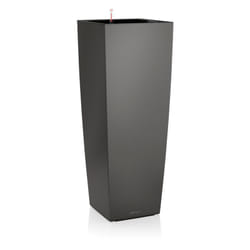 Vaso da interno e esterno cubico Premium Alto 40 cm - Antracite Metalizzato - Antracite Metalizzato