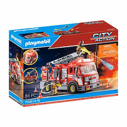 Playmobil City Action Fire Truck with Flashing Lights, Veicolo, 4 anno/i, Rosso